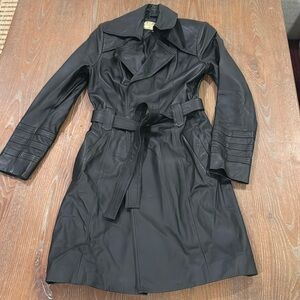 100% Turkish Leather Ladies Trench Coat